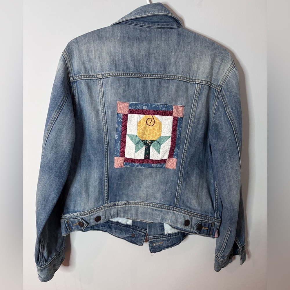 Upcycled “Stitched & Styled” Denim Jacket - Picture 6 of 7